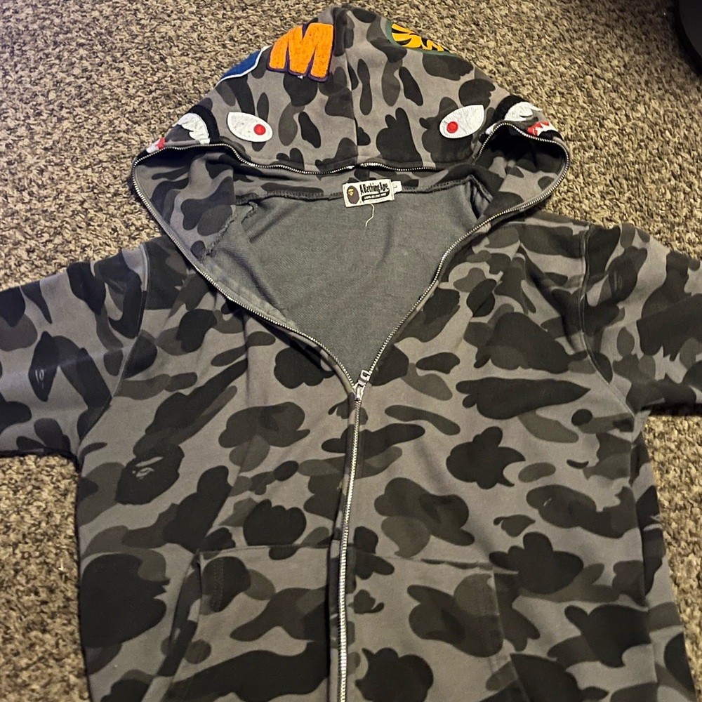Bape abc camo shark full zip